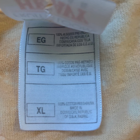 Custom Bleach Dyed Distressed Orange T-Shirt - Picture 4 of 7